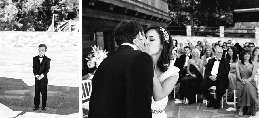 kate and chris' wedding ceremony at LeCrans Hotel in Crans-Montana, Switzerland