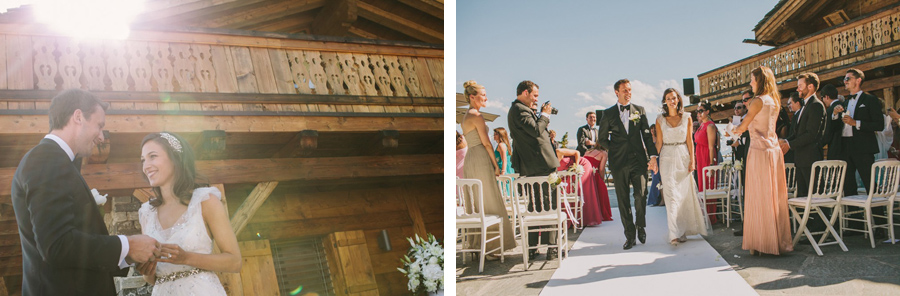 kate and chris' wedding ceremony at LeCrans Hotel in Crans-Montana, Switzerland