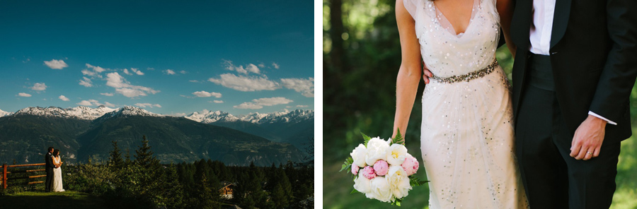 wedding portraits portrait session at LeCrans Hotel in Crans-Montana, Switzerland