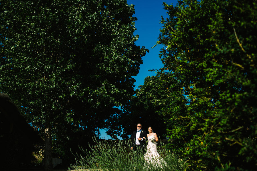 father and daughter wedding ceremony