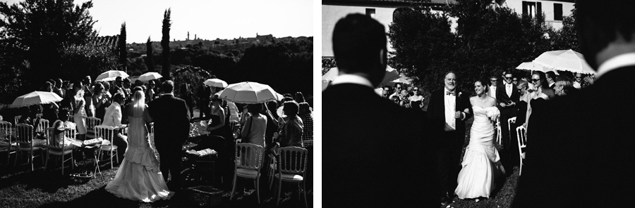 father and daughter wedding ceremony tuscany
