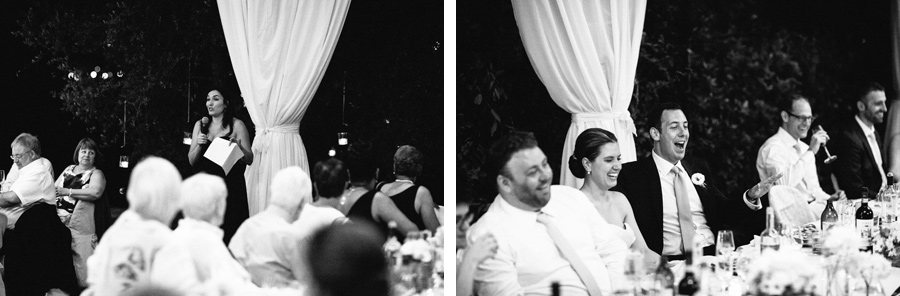 speeches during wedding reception in tuscany