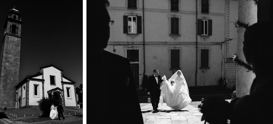 Wedding ceremony at San Leonardo church in Pallanza, Lake Maggiore, Italy.