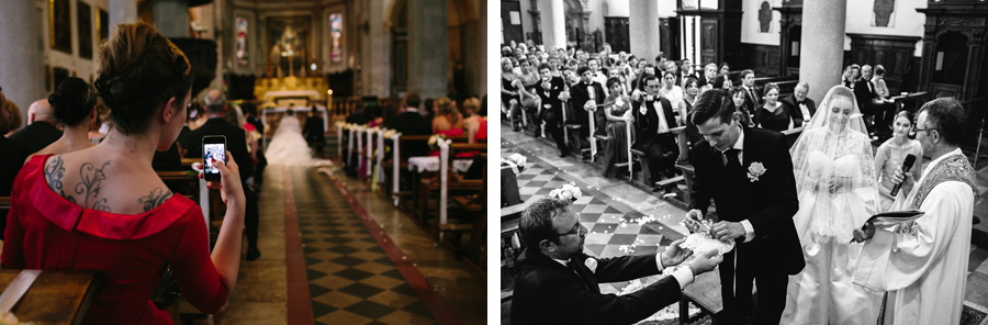 Wedding ceremony at San Leonardo church in Pallanza, Lake Maggiore, Italy.