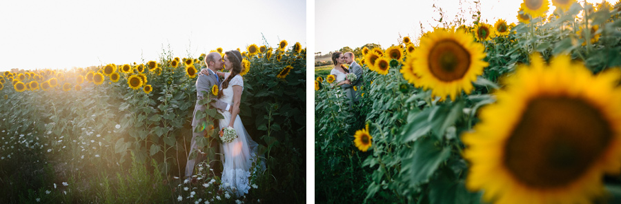 Wedding Portraits Italy Sunflowers