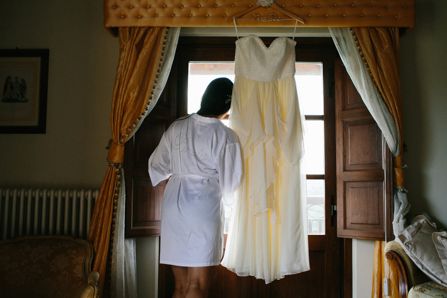 Bride and Bridesmaids Getting Ready Villa Baroncino Wedding