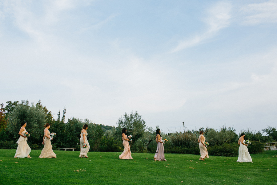 Wedding Ceremony Tuscany Bridal Party Photos