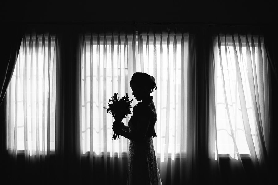 Toronto Wedding Photographer Bride Silhouette