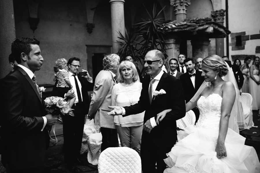 Wedding reception in Tuscany at castello del trebbio