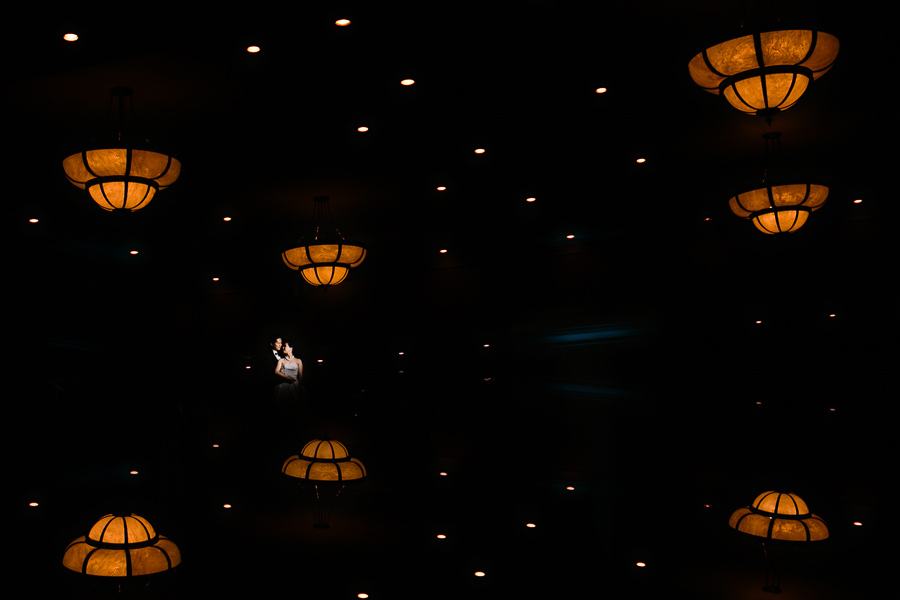 wedding portrait with reflection at Eagles Nest Golf Club by canada wedding photographer