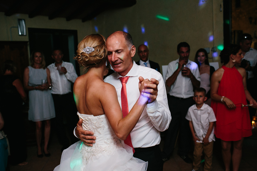 Bride and her father Dancing during wedding reception