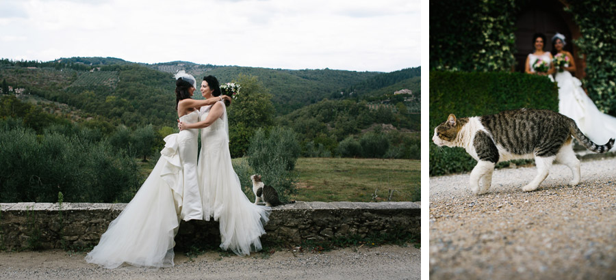 Fattoria Tregole Gay Wedding with Cat