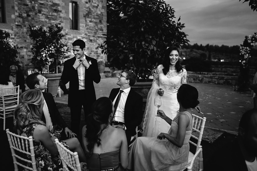 wedding dinner at castello vincigliata