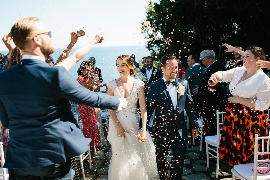 Buranco Vineyard Wedding Ceremony Bride and Groom