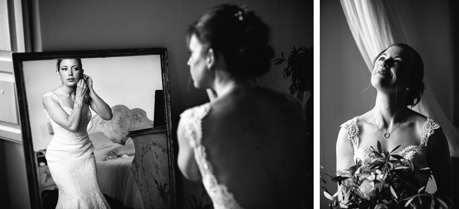 Bride Mirror Getting Ready Wedding Photographer Umbria