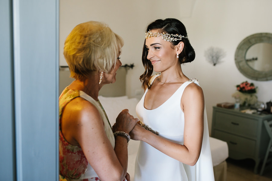 emotional moment at puglia wedding in italy