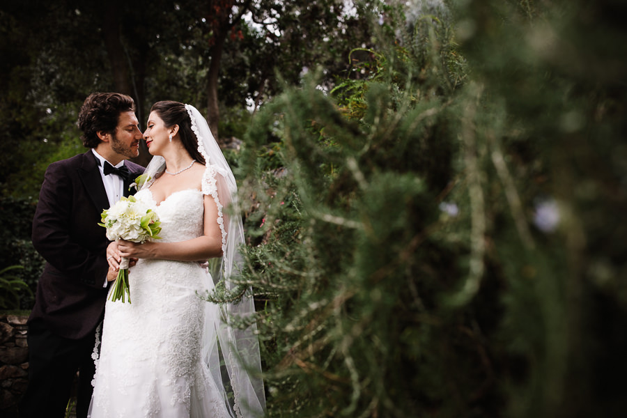 bride and groom wedding portrait la cervara portofino