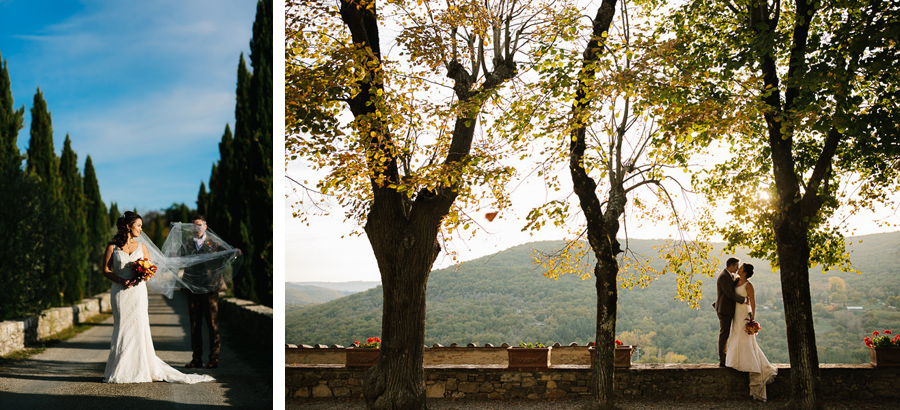 bride and groom wedding portraits