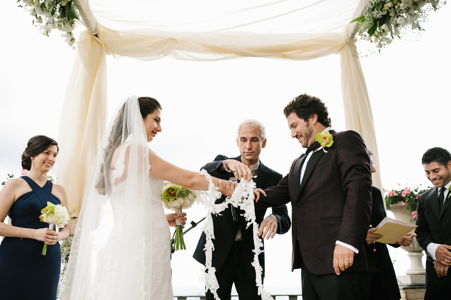 beautiful outdoor ceremony in portofino on the sea