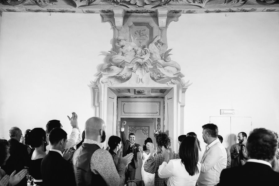 indoor wedding reception castello di meleto