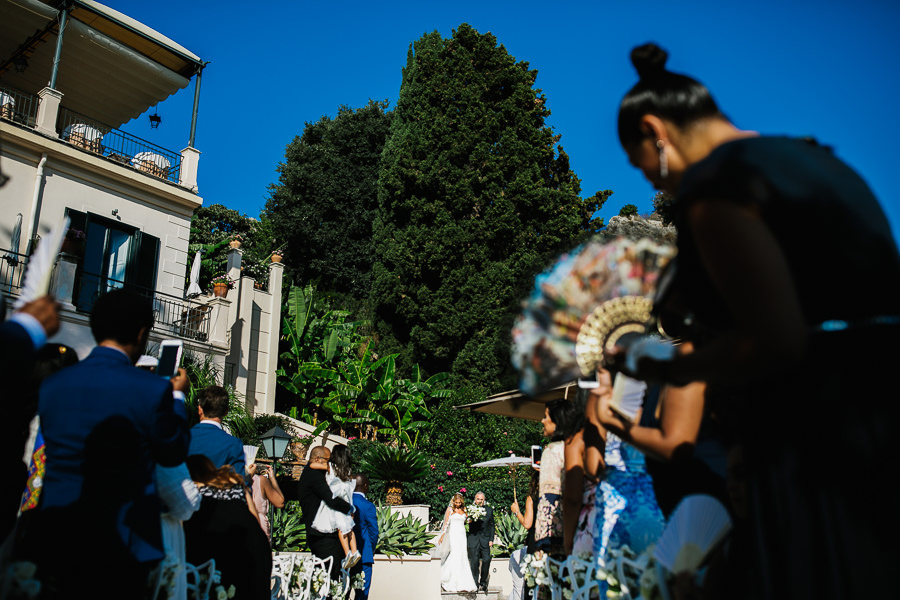 bride and her father entrance taormina timeo wedding