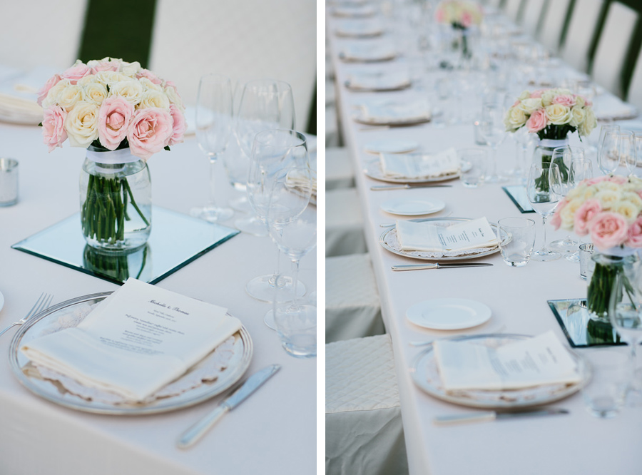 Table settings wedding villa cimbrone