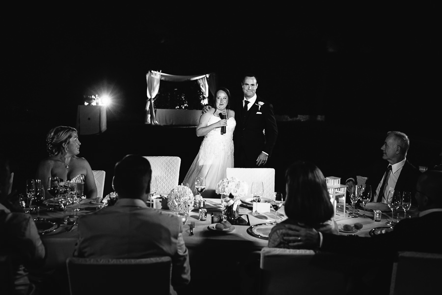 bride and groom speech wedding dinner villa cimbrone