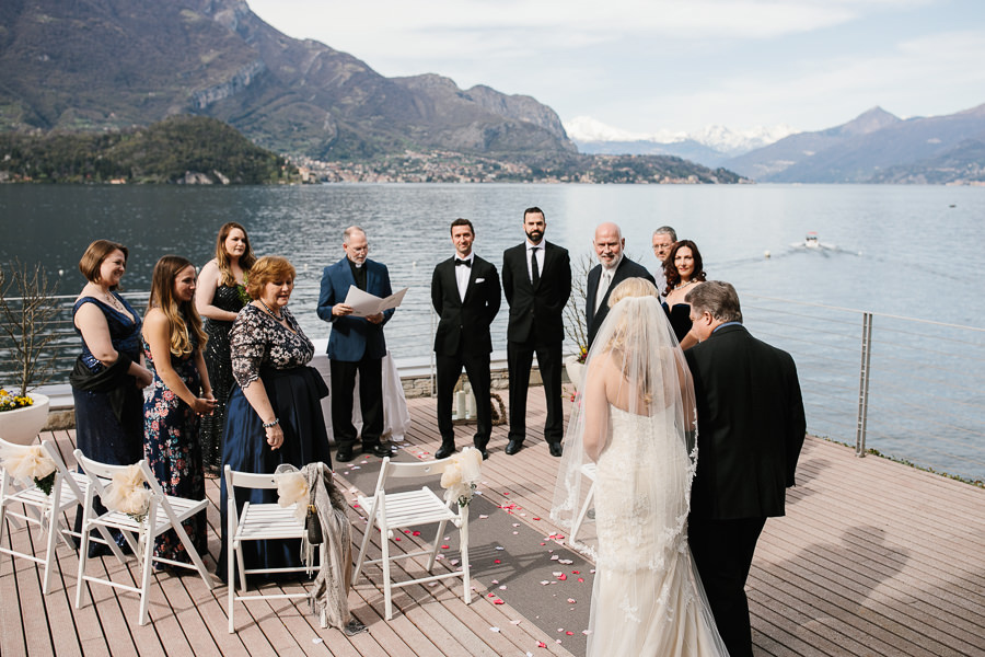 wedding ceremony on lake como