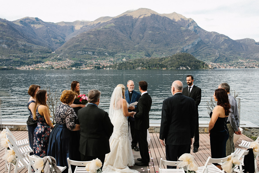 Wedding on Lake Como with a view