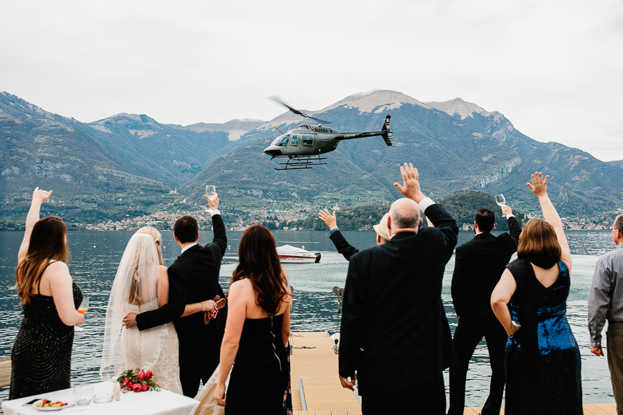George Clooney helicopter guest during wedding in Bellagio Lake