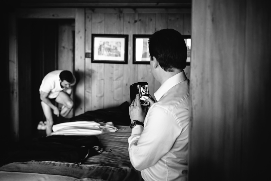 Groom Preparation LeCrans Hotel Destination Wedding Crans Montan