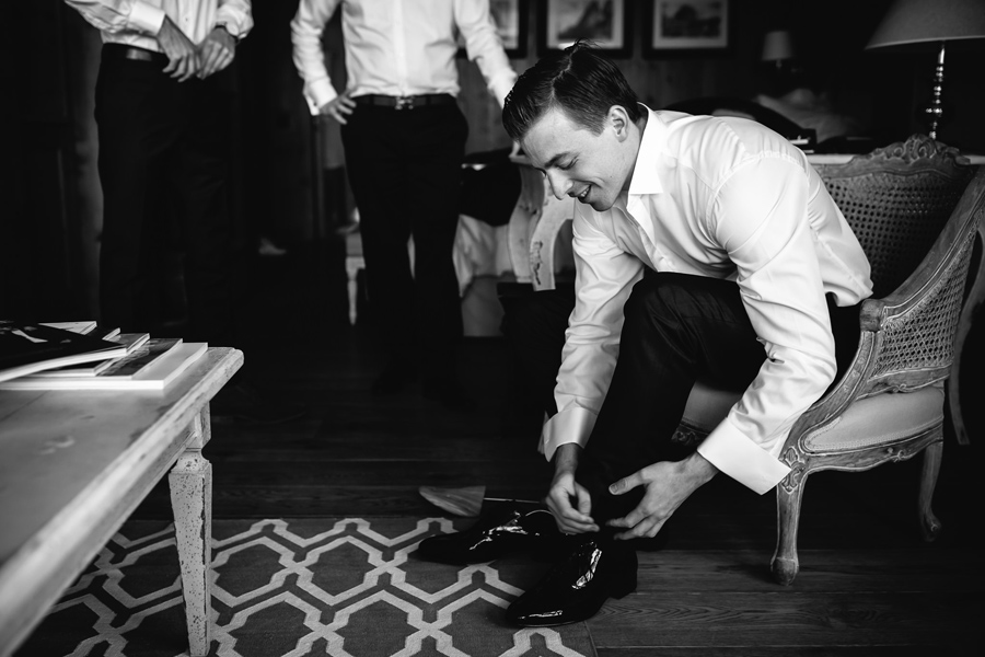 Groom Preparation LeCrans Hotel Destination Wedding Crans Montan