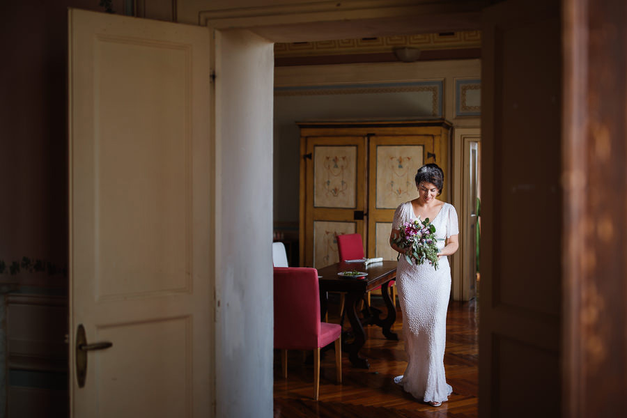 Bride Getting Ready Villa Catignano Wedding