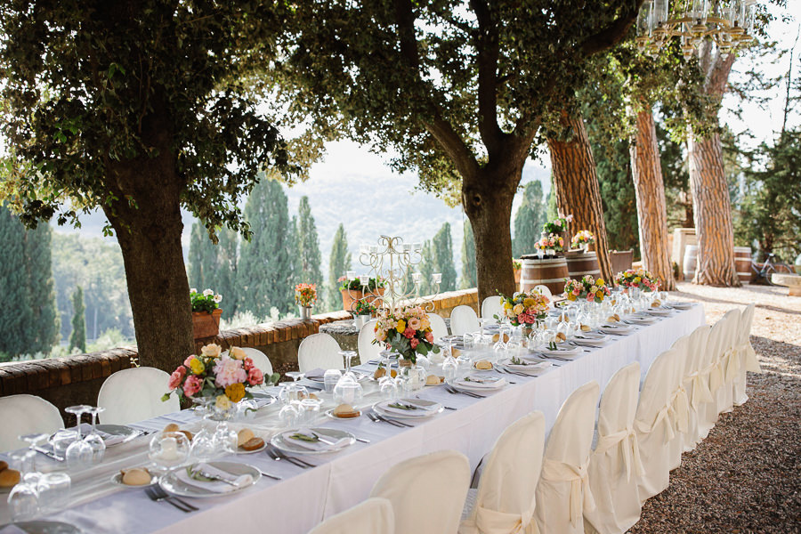 Grazie dei Fiori Wedding Table Setting Tuscany