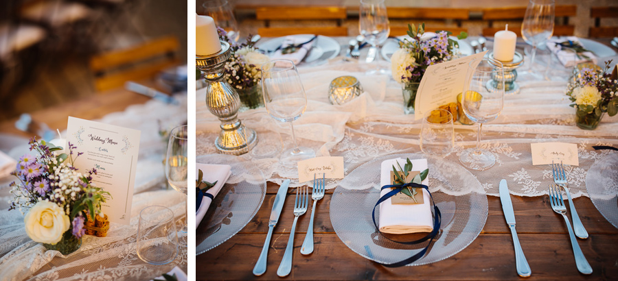 Table Setup Villa Catignano Wedding