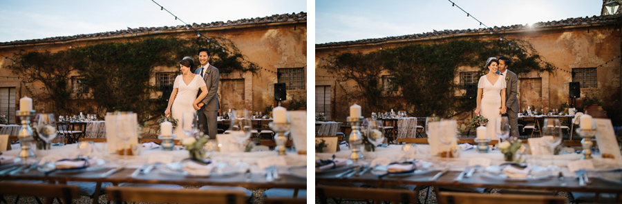 Bride and Groom Table Setting Tuscany