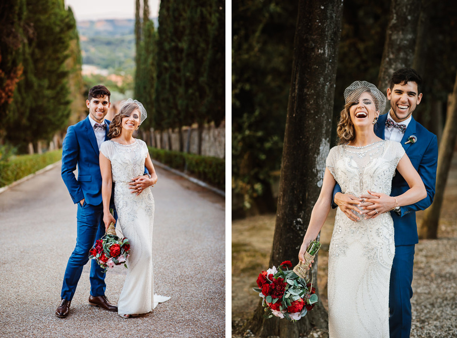 Good looking Wedding Couple in Tuscany