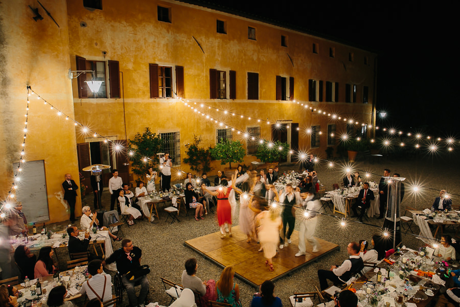 Bride and Groom dancing Tango in Tuscany