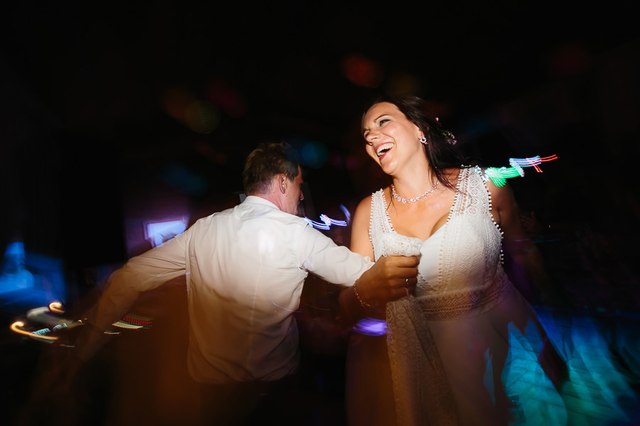 Wedding guests dancing at casa cornacchi