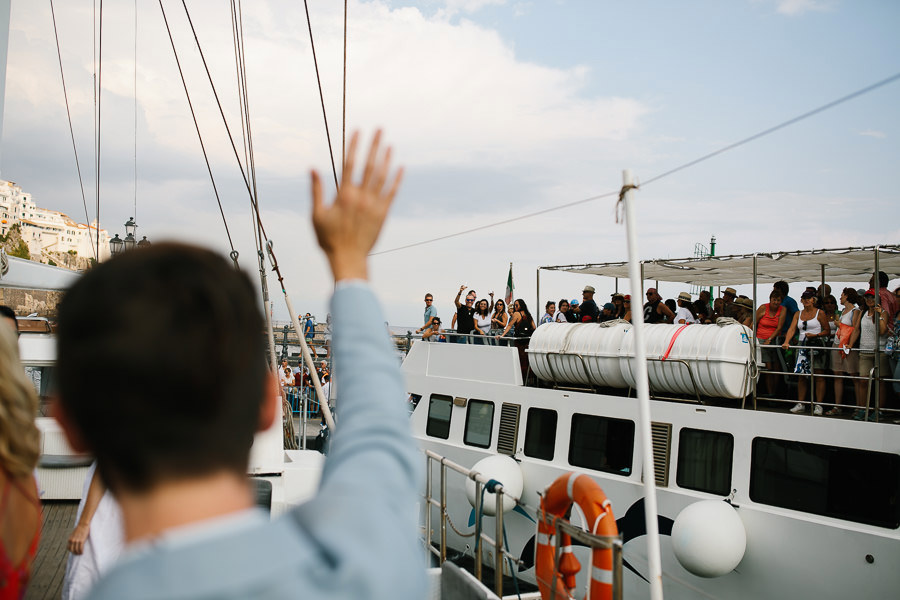 amalfi sailboat trip before gay wedding