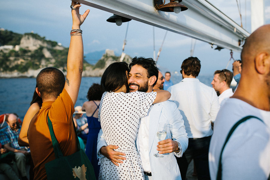 same-sex wedding sailboat trip in amaldi