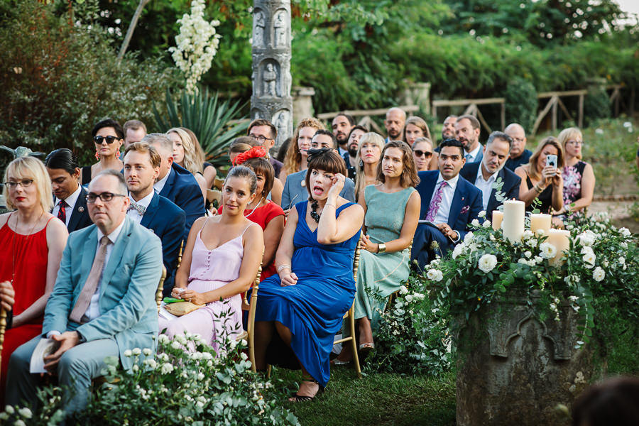 Romantic same-sex wedding ceremony tea room villa cimbrone photo