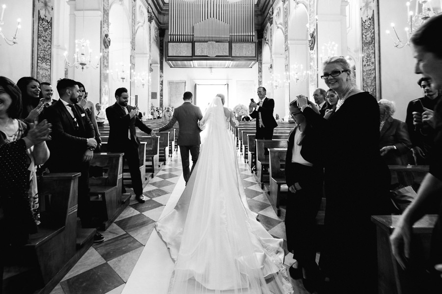 Funny Candid Moment during Wedding Ceremony in Amalfi Coast