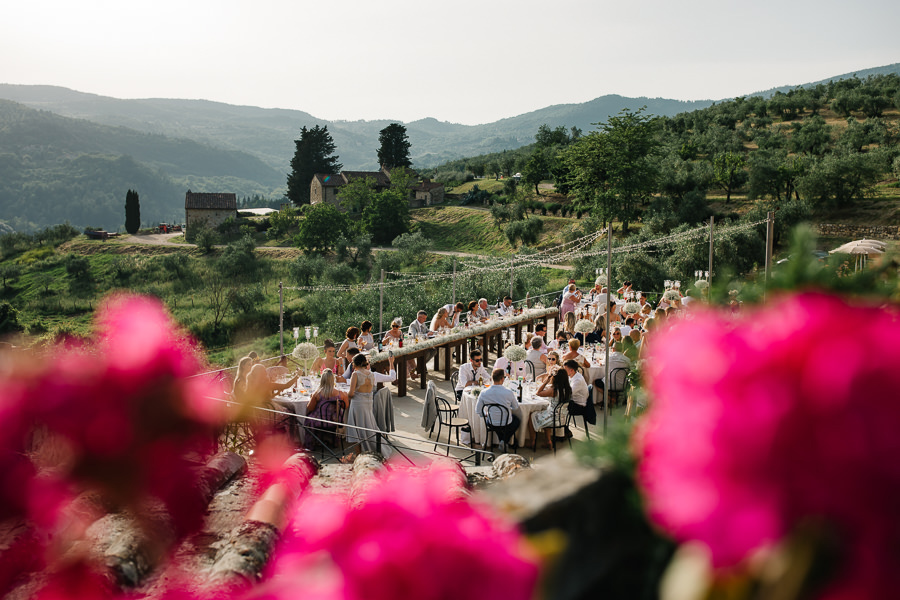 wedding reception at castello del trebbio pontassieve