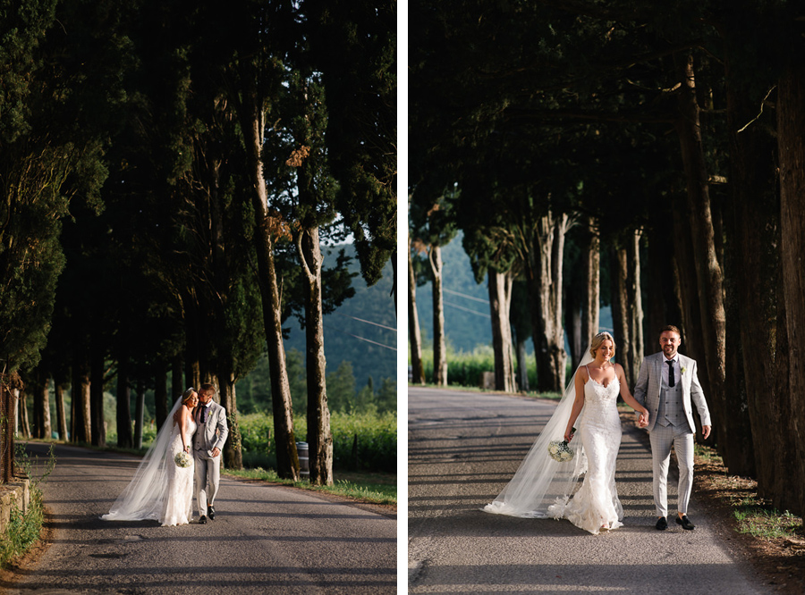 Italian Cypress tuscan trees wedding photos