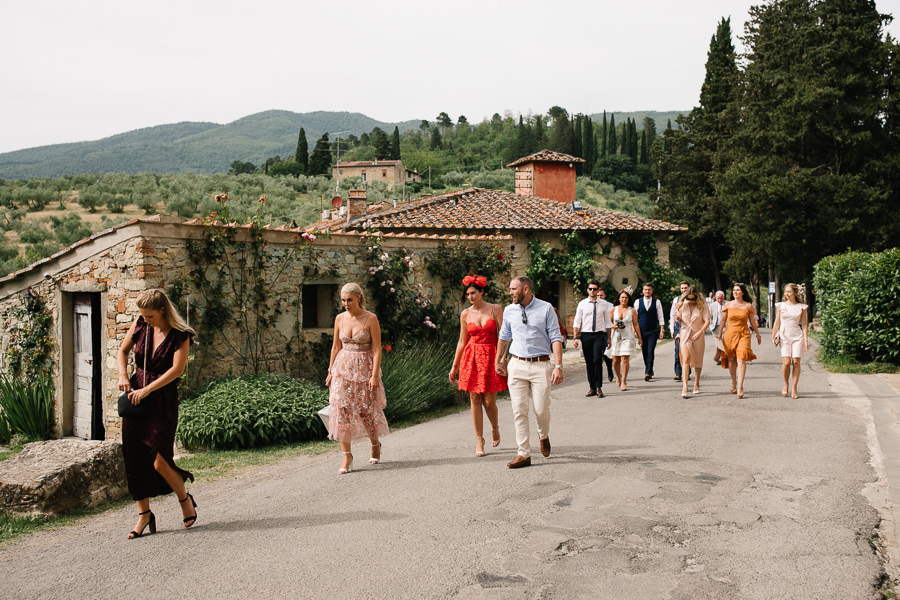 wedding ceremony castello del trebbio tuscany