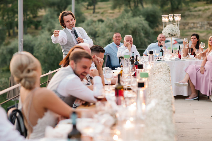 Wedding Speeches at Wedding in Tuscany
