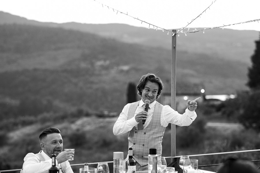 Wedding Speeches at Wedding in Tuscany