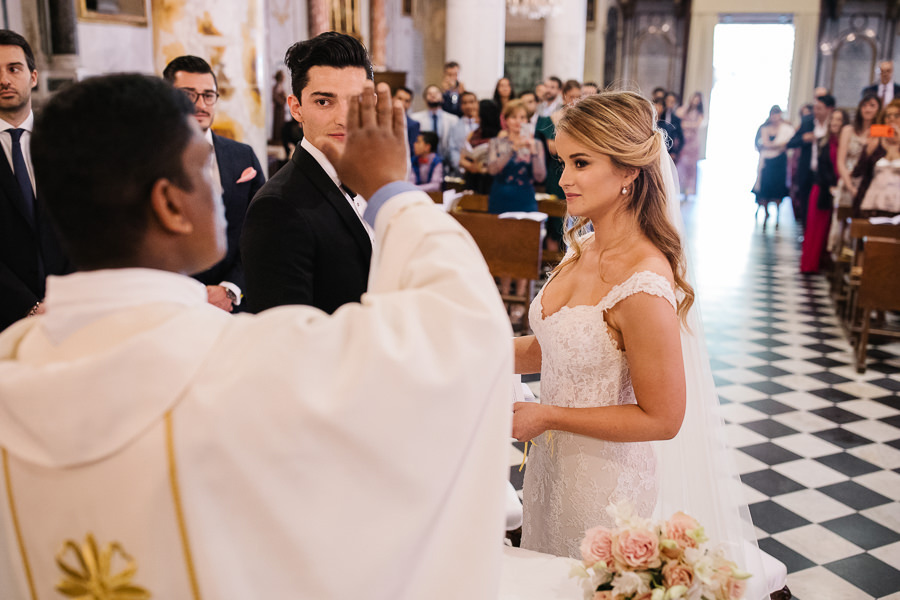 Bride and Groom Wedding Ceremony Portofino Photographer