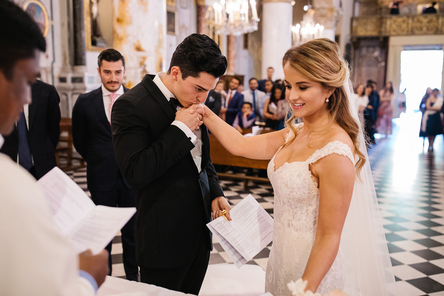 Bride and Groom Wedding Ceremony Portofino Photographer